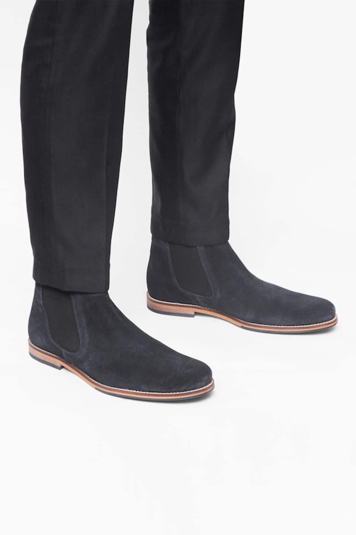 Hats Off Accessories Suede Leather Chelsea Boots