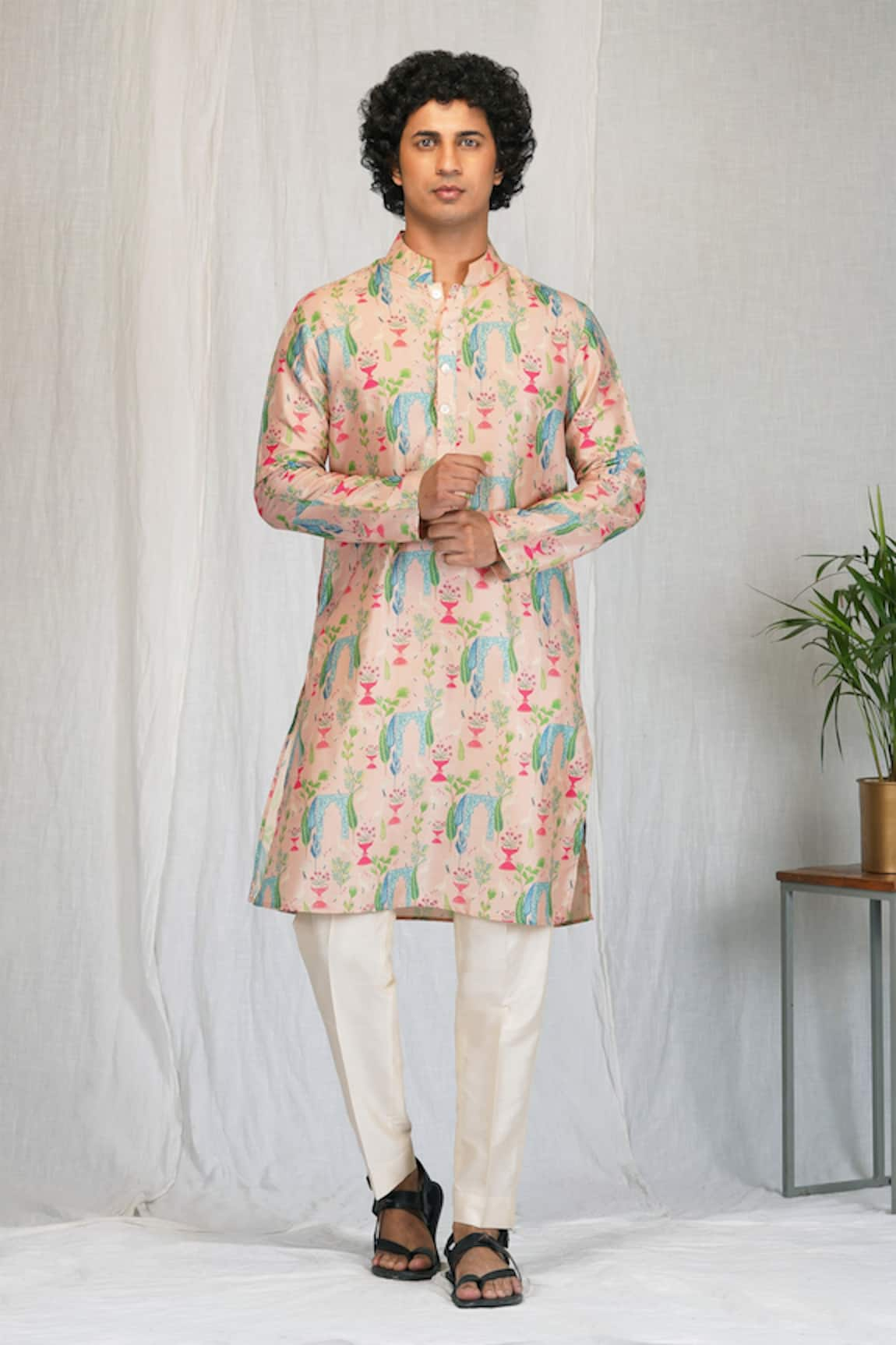 Eleven Brothers Flower Garden Print Kurta & Pant Set