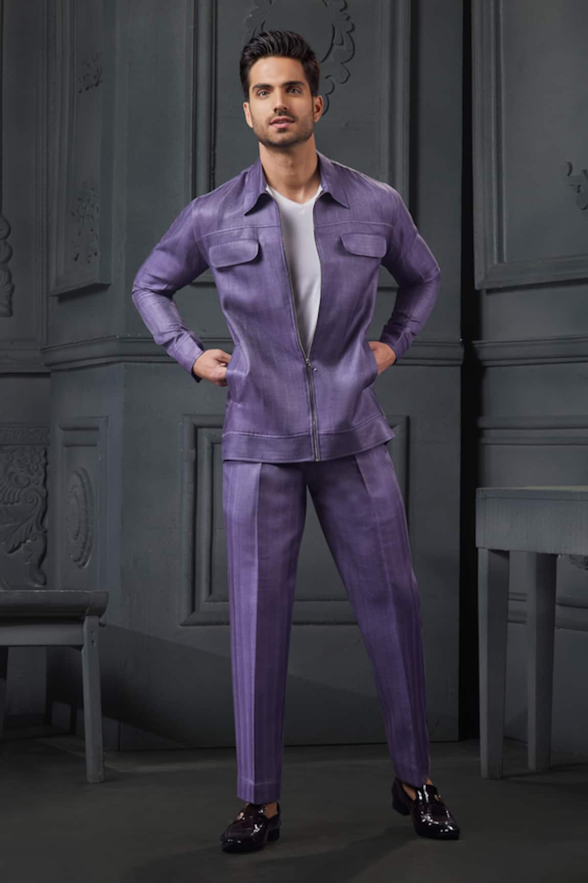 SAMMOHAN CEREMONIAL Woven Jacket & Trouser Set