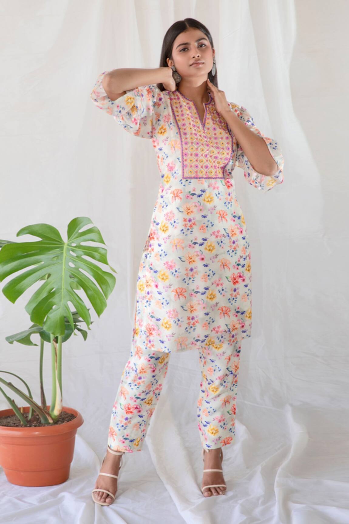 Shachi Sood Hand Embroidered Kurta with Pant  