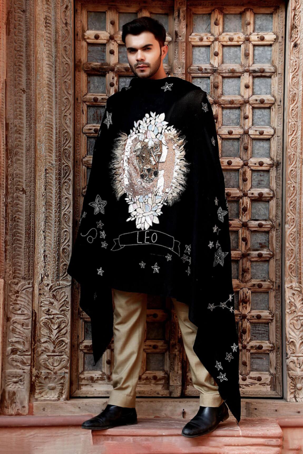 Dusala Shawls Leo Sequin Pipe Embroidered Shawl