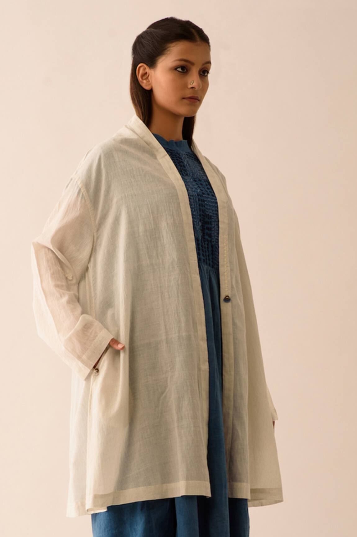 JAYATI GOENKA Handwoven Cotton Overlay Jacket