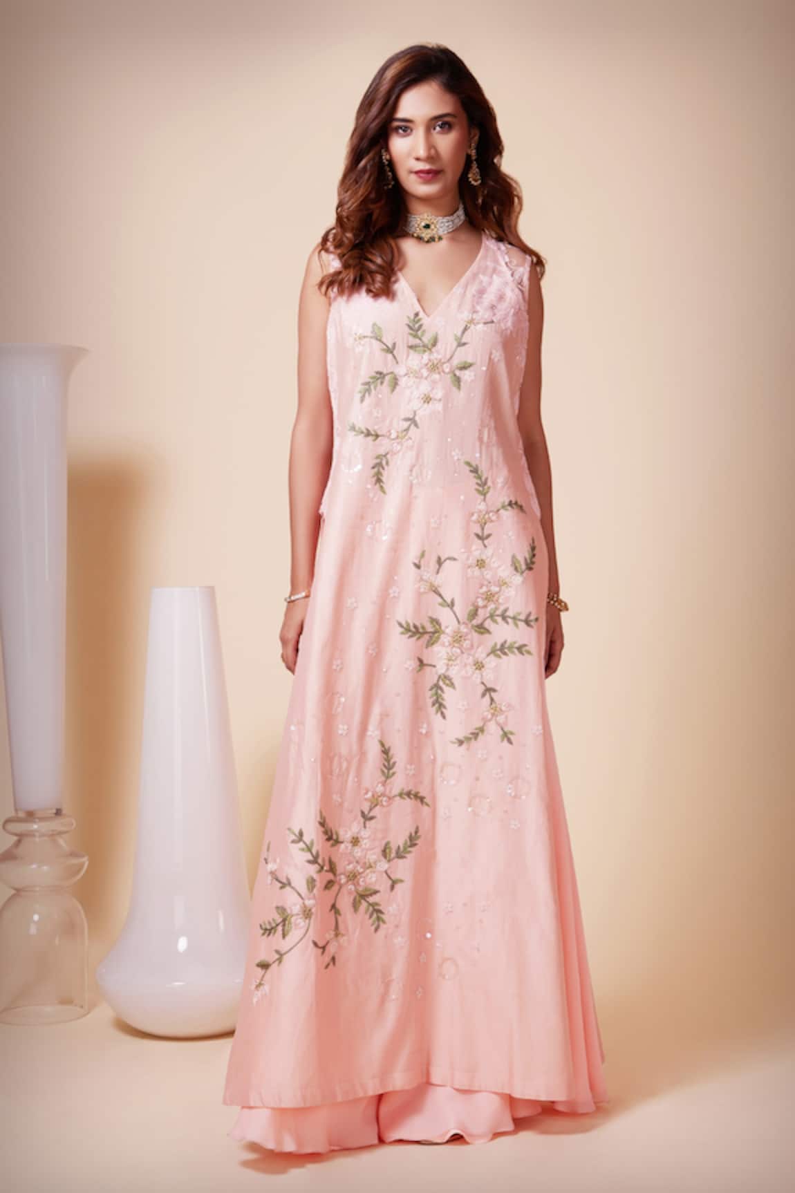 Saaj By Ankita Aari Embroidered Kurta & Sharara Set