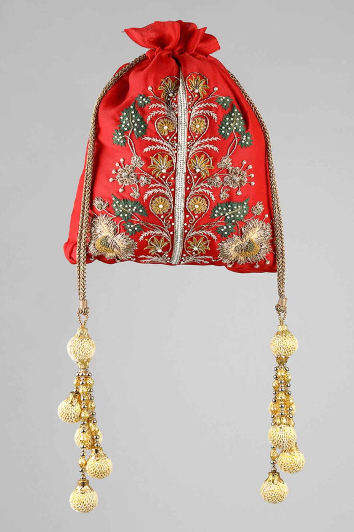 ClutcH'D Silk Embroidered Potli Bag