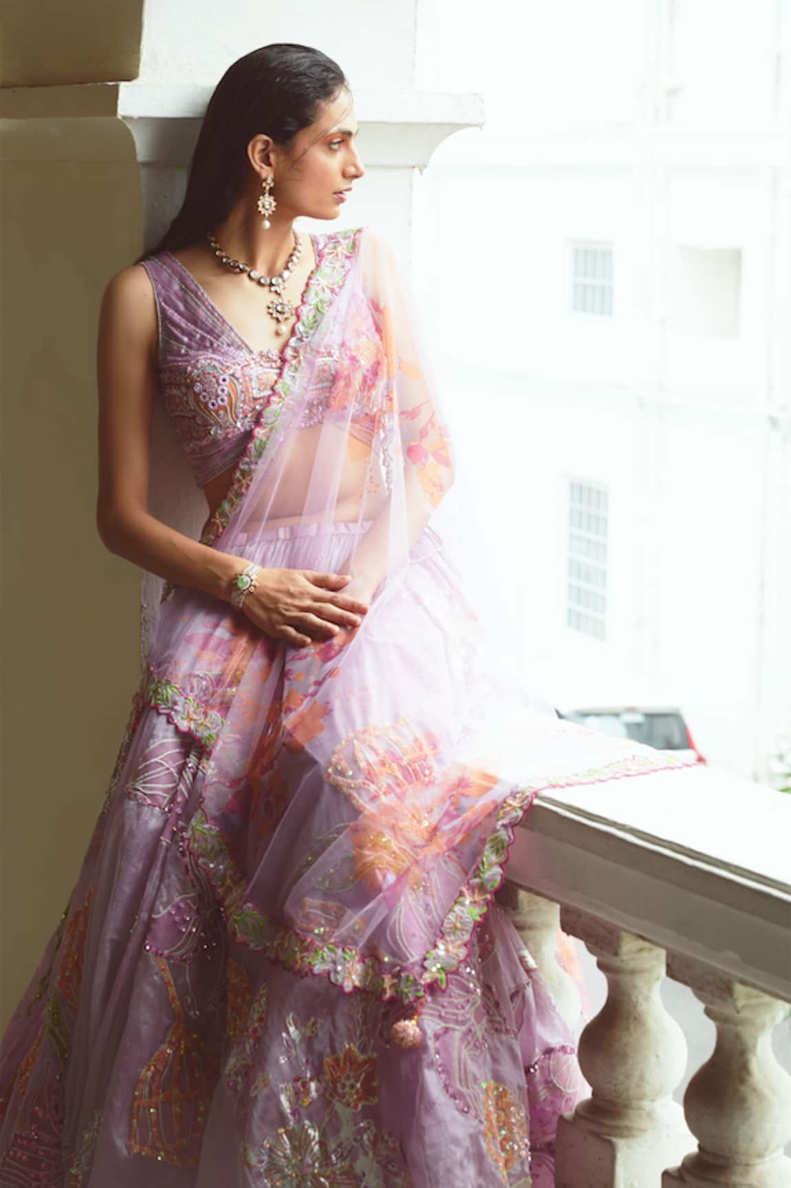 Moledro Mahika Lily Print Lehenga Set