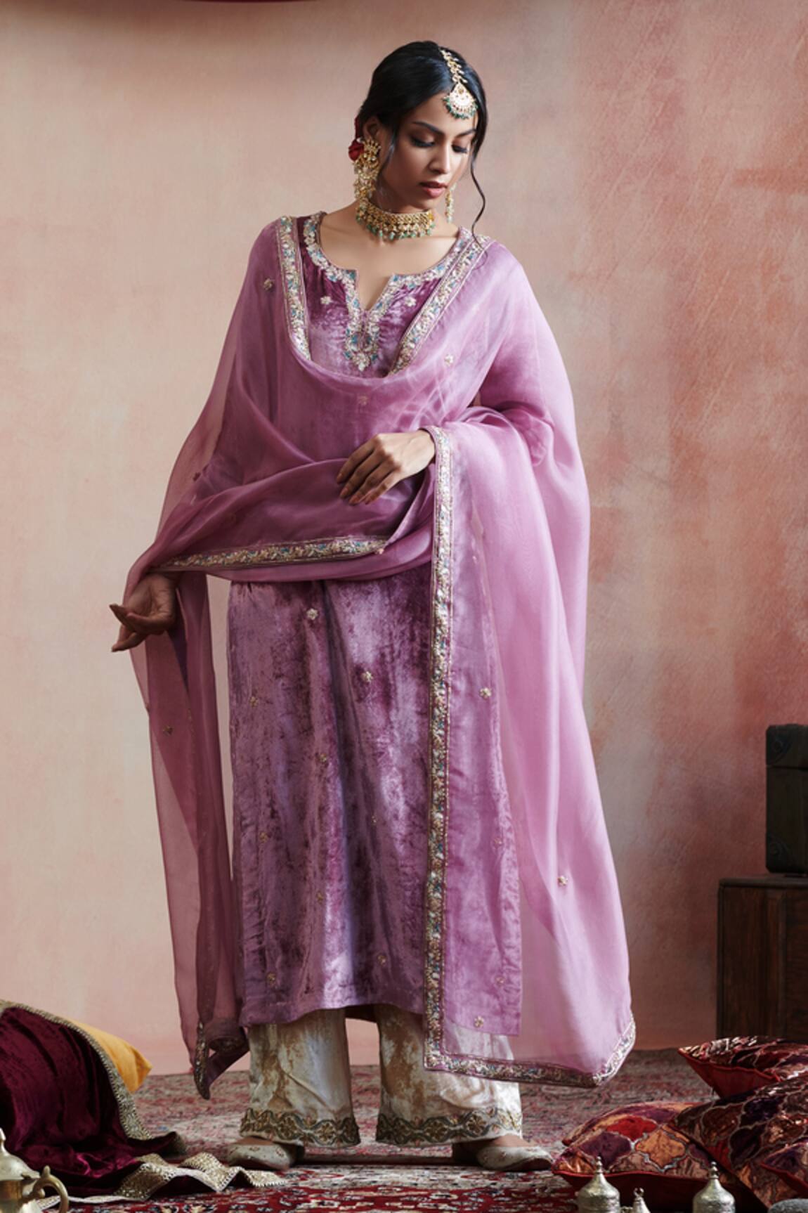 Weaver Story Hand Stitched Straight Kurta Set