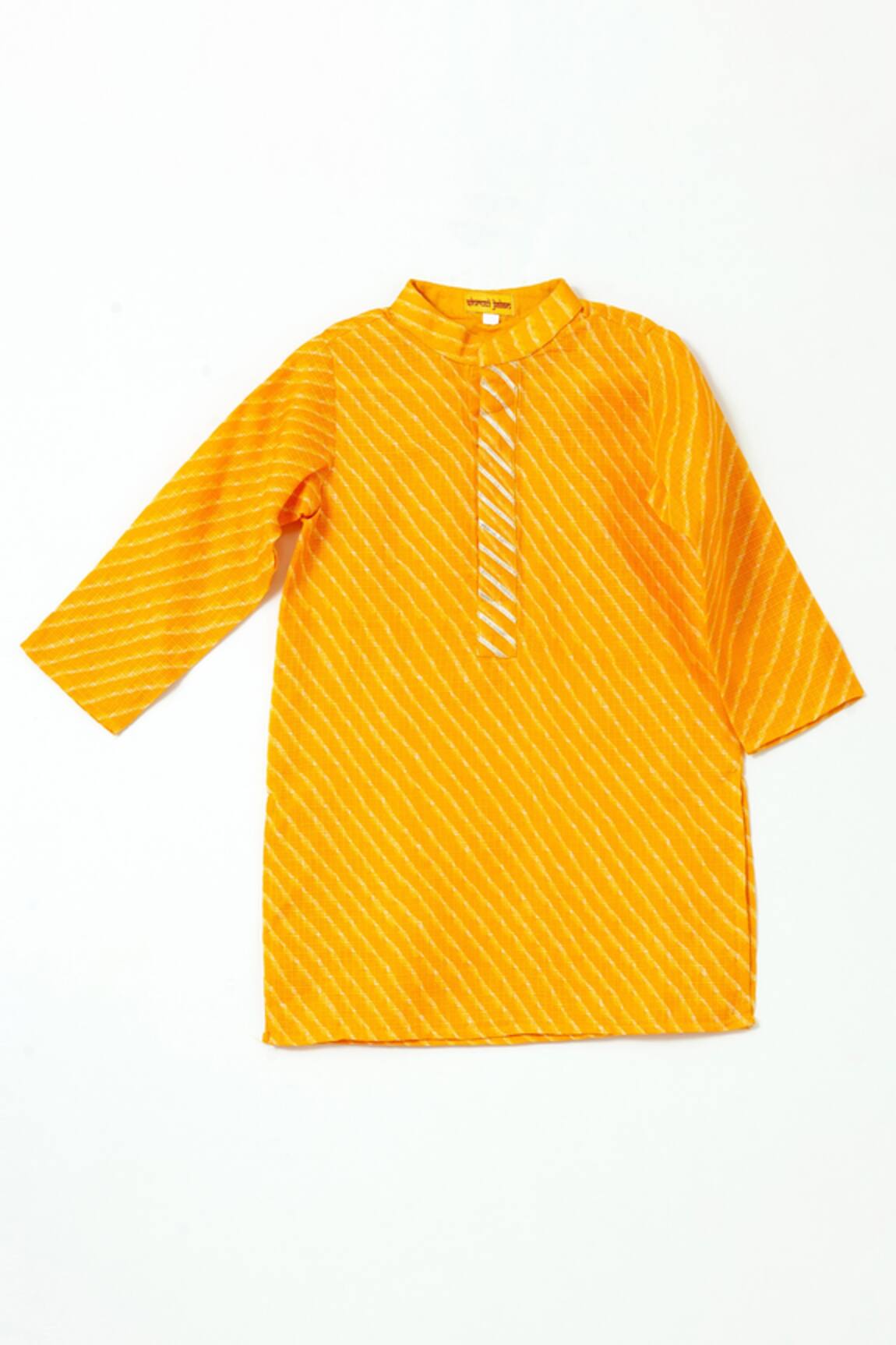 Shruti Jalan Mandarin Collar Leheriya Pattern Kurta