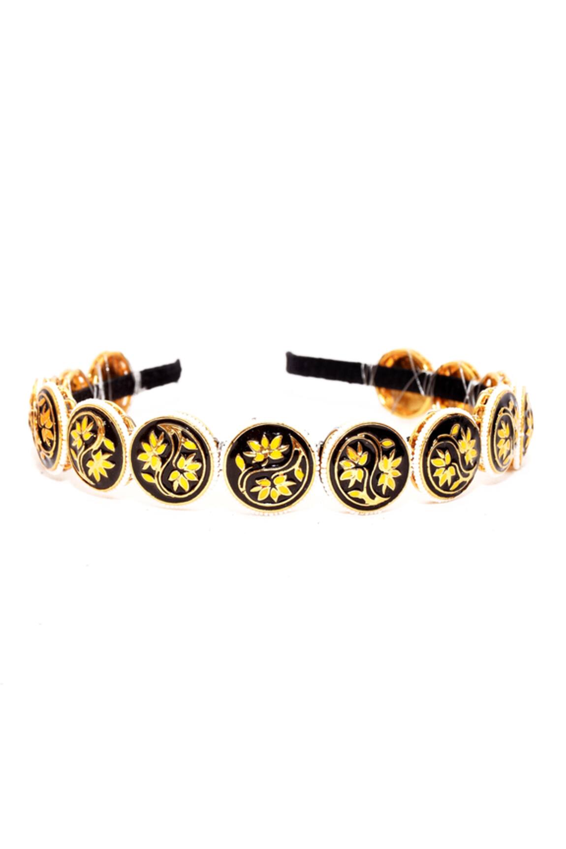 Foot Fuel Baani Floral Enamelled Hairband 