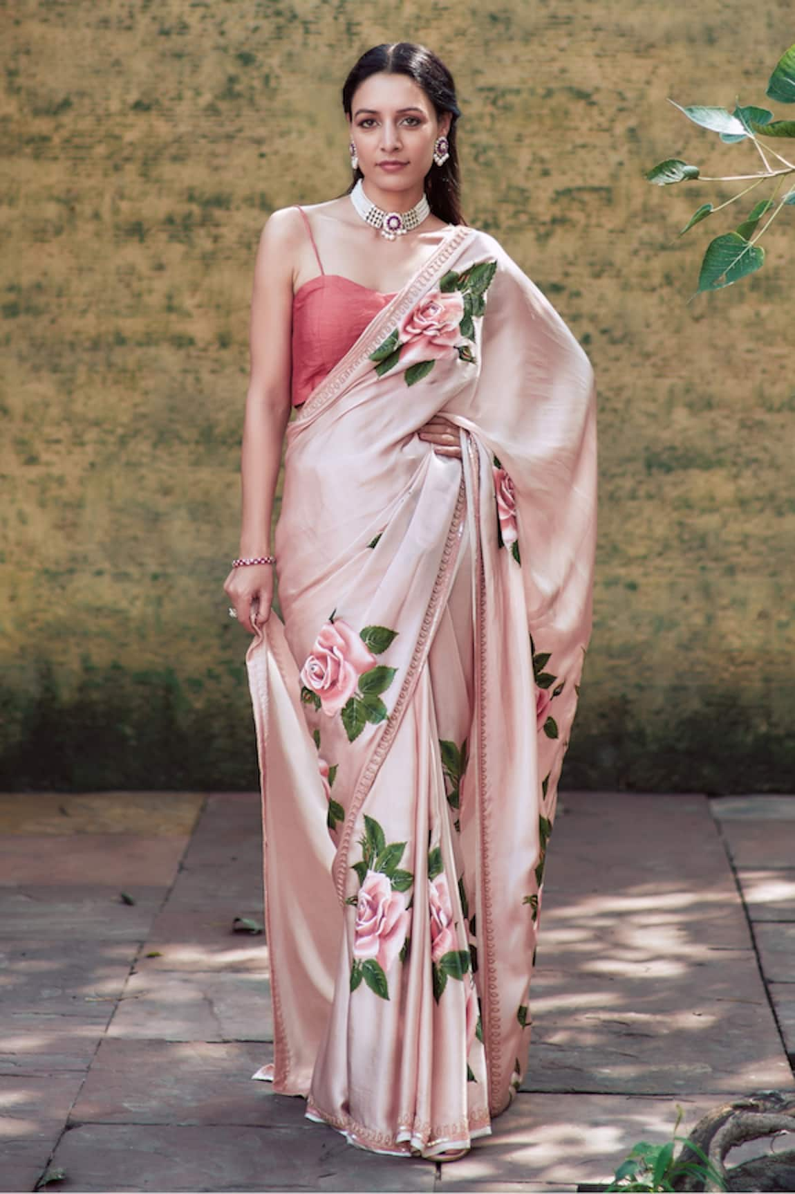 NEHA SAXENA Hand Painted Saree With Blouse