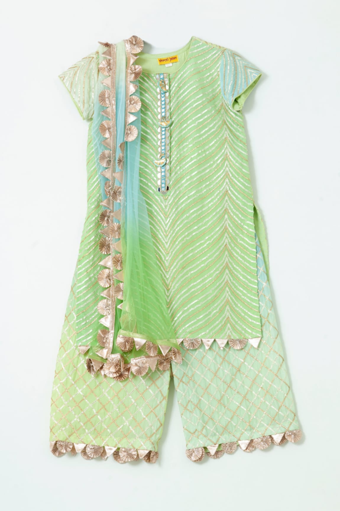 Shruti Jalan Gota Embroidered Kurta Palazzo Set