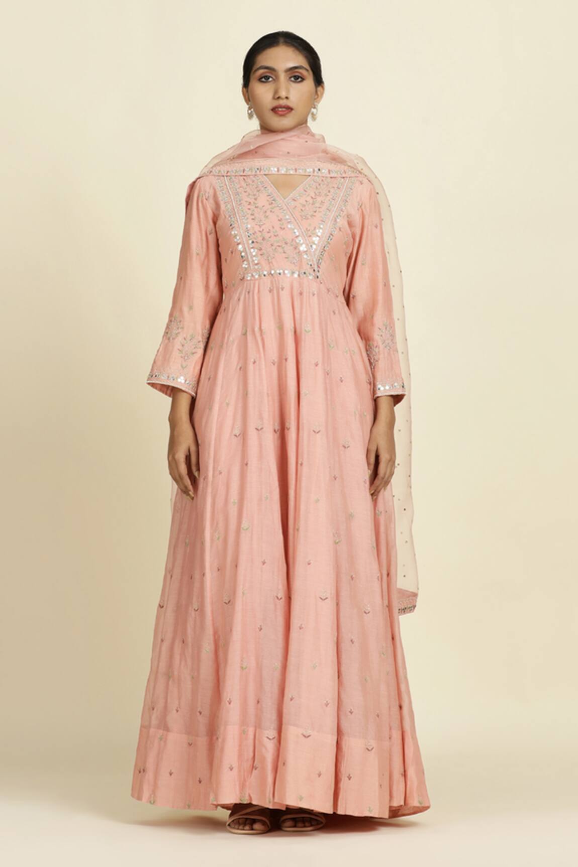 Oshi By Shikha Embroidered Anarkali Set 