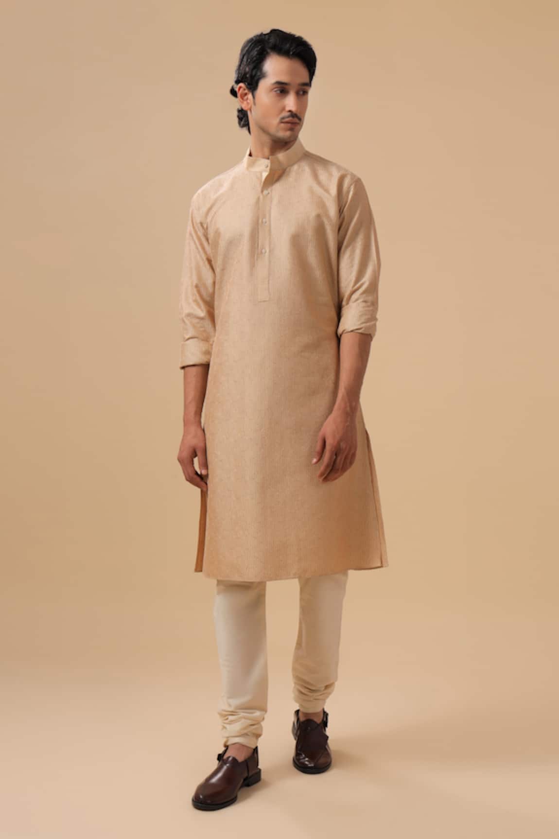 Raghavendra Rathore Blue Tonal Embroidered Kurta With Pant 
