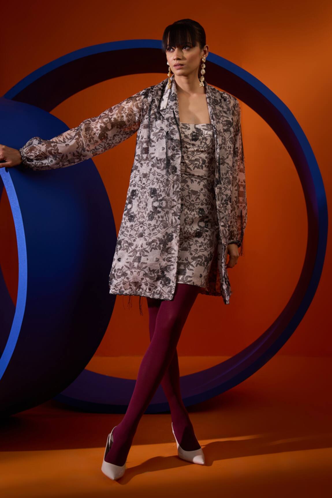 The Dramebaaz CO Primrose Print Dress With Jacket