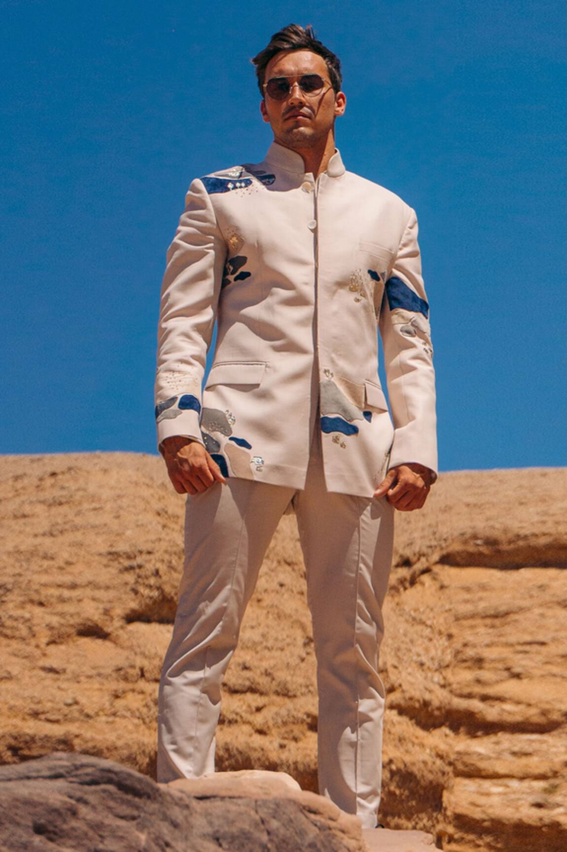 Sahil Kochhar Aban Fish Applique Bandhgala Jacket 
