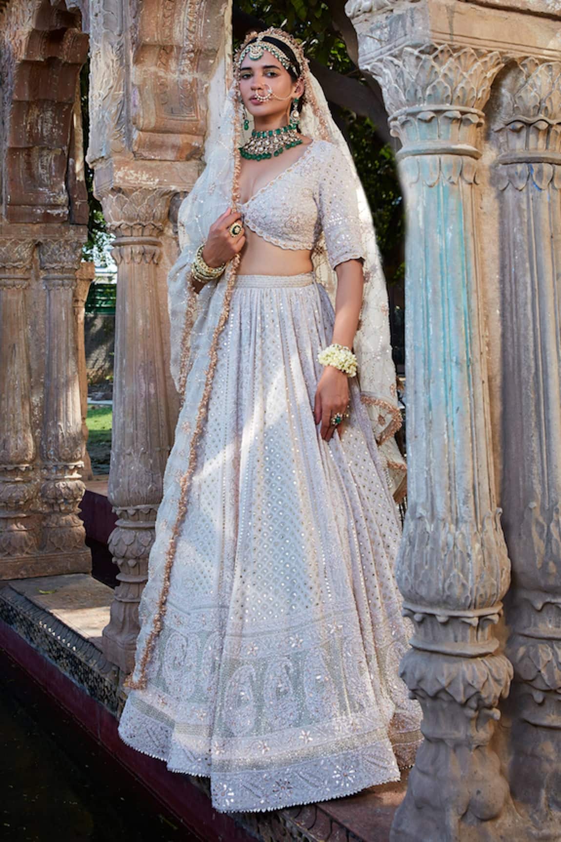 Kritika Dawar Mukaish Embroidered Bridal Lehenga Set