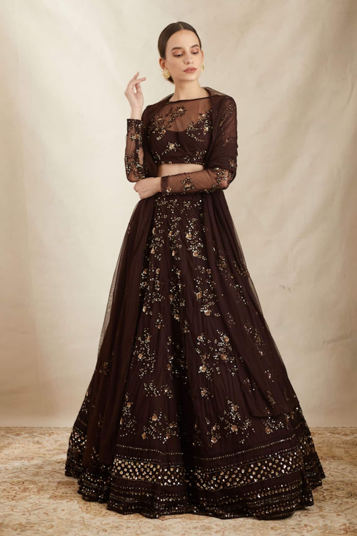 Astha Narang Botanic Embroidered Lehenga Set