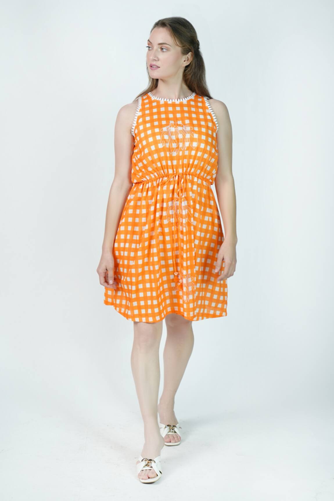 Jyoti Bansal Voyger Chequered Pattern Dress 