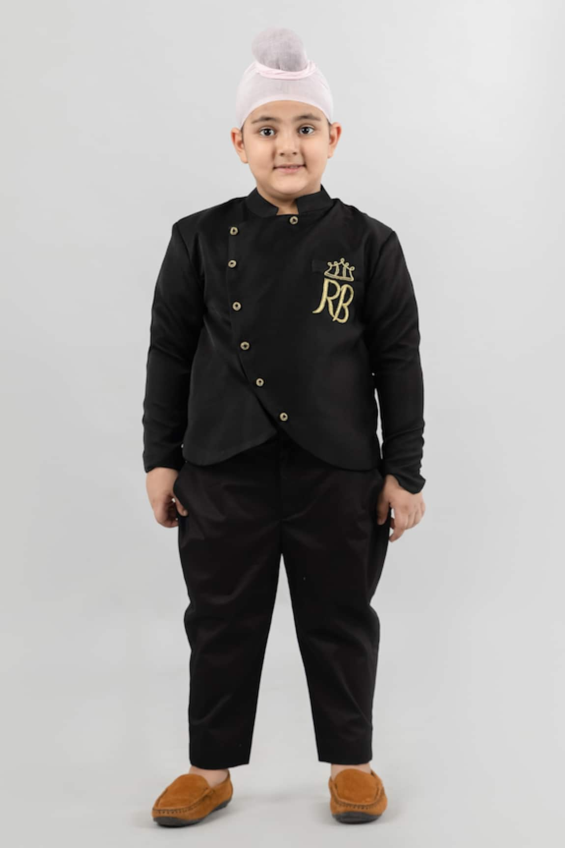 Darleen Kids Couture Hand Embroidered Jodhpuri & Pant Set