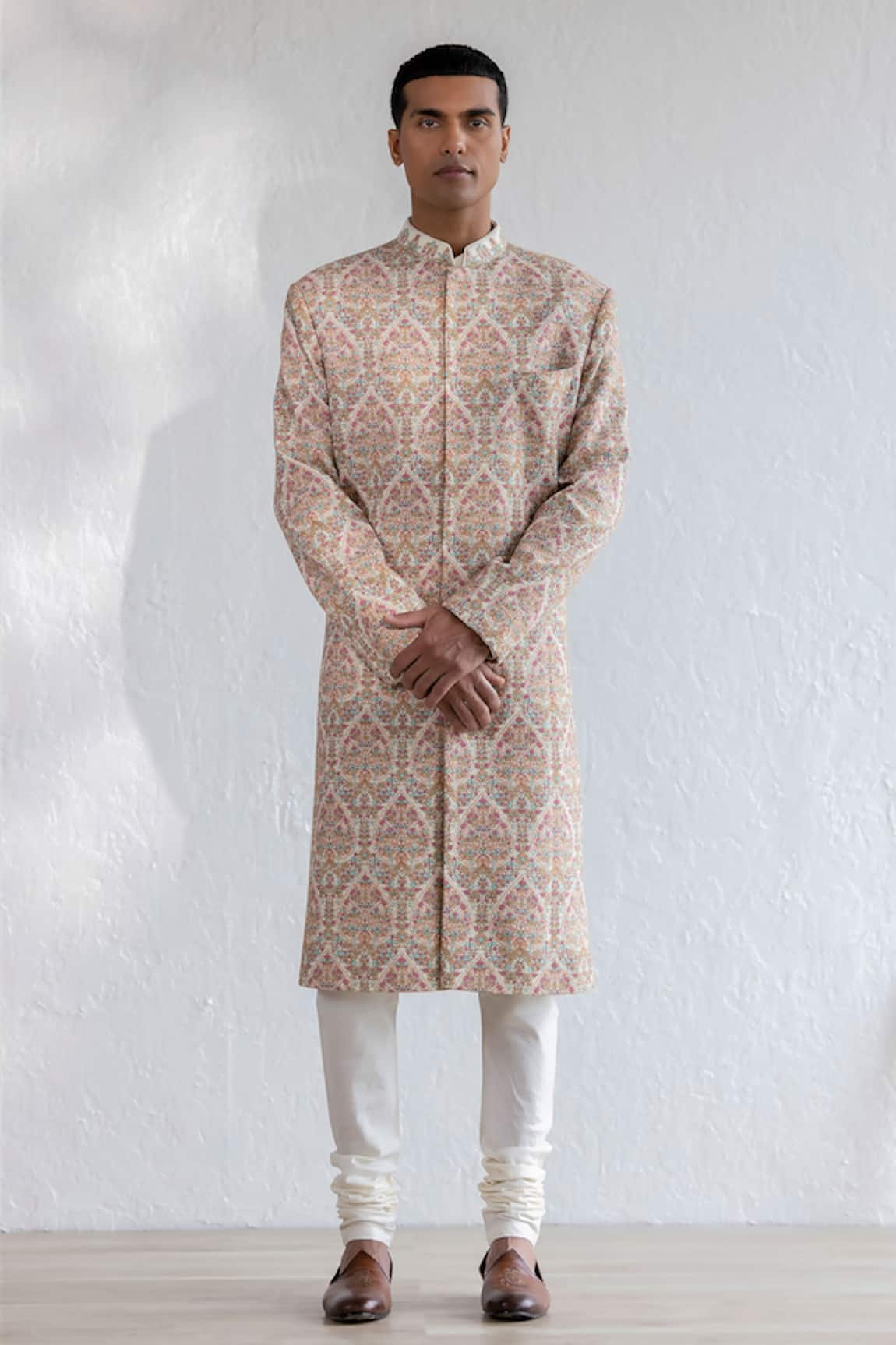 Qbik Salah Kashmiri Embroidered Sherwani Set