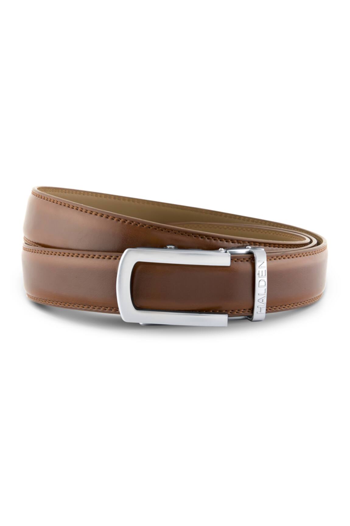HALDÈN Leather Matte Buckle Belt