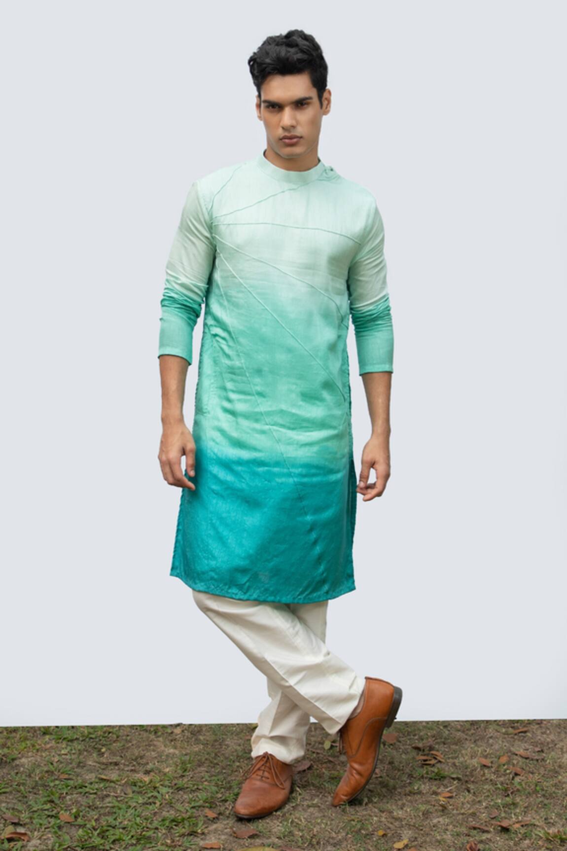 Kaka Calcutta Ombre Pintucks Kurta Set