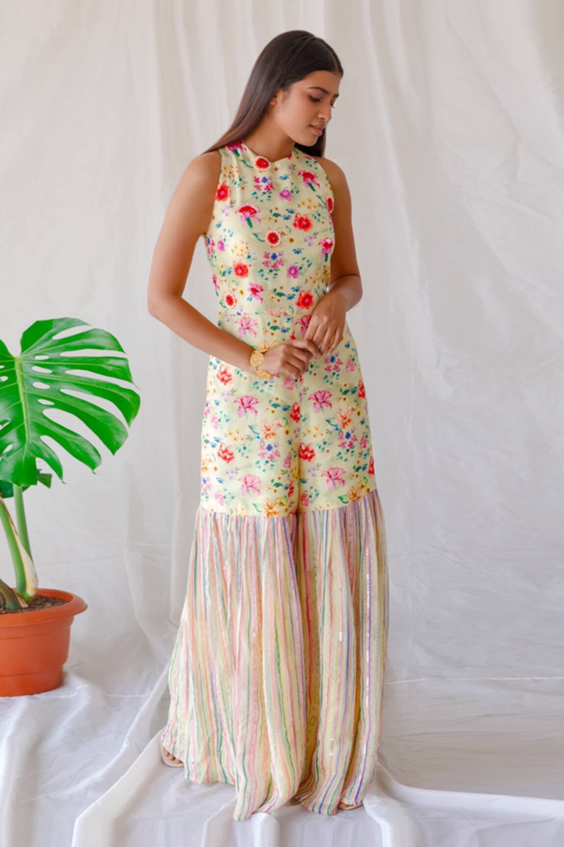 Shachi Sood Printed Floral Pattern Jumpsuit 