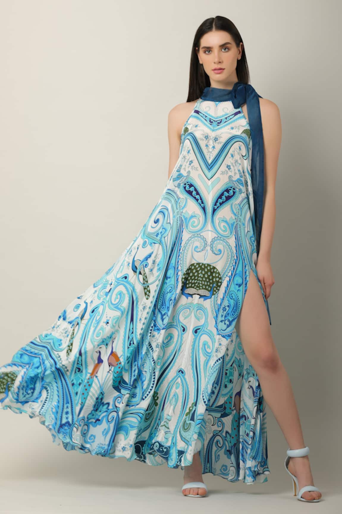 Limerick By Abirr N' Nanki Inez Statement Print Maxi Dress