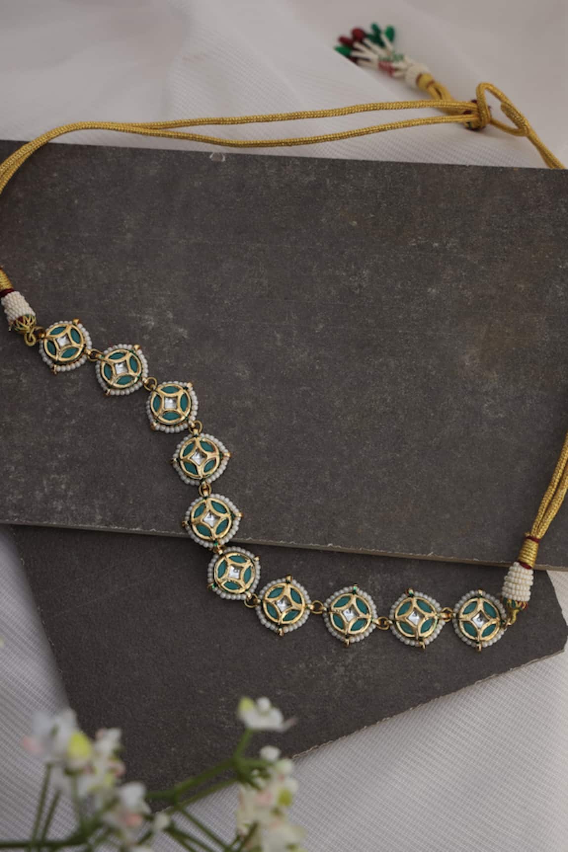 Do Taara Meenakari Choker Necklace