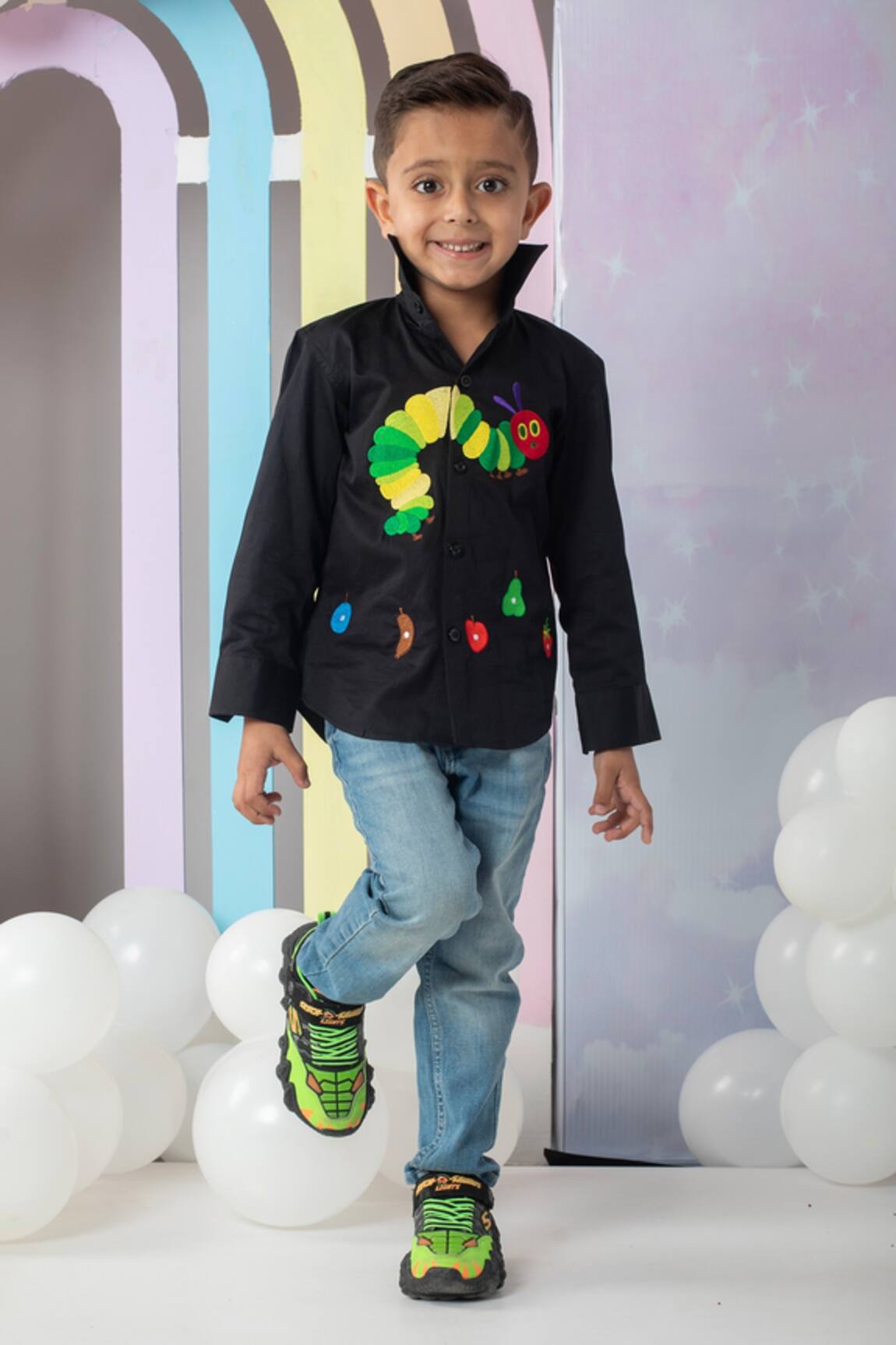 Hoity Moppet Hungry Caterpillar Embroidered Shirt