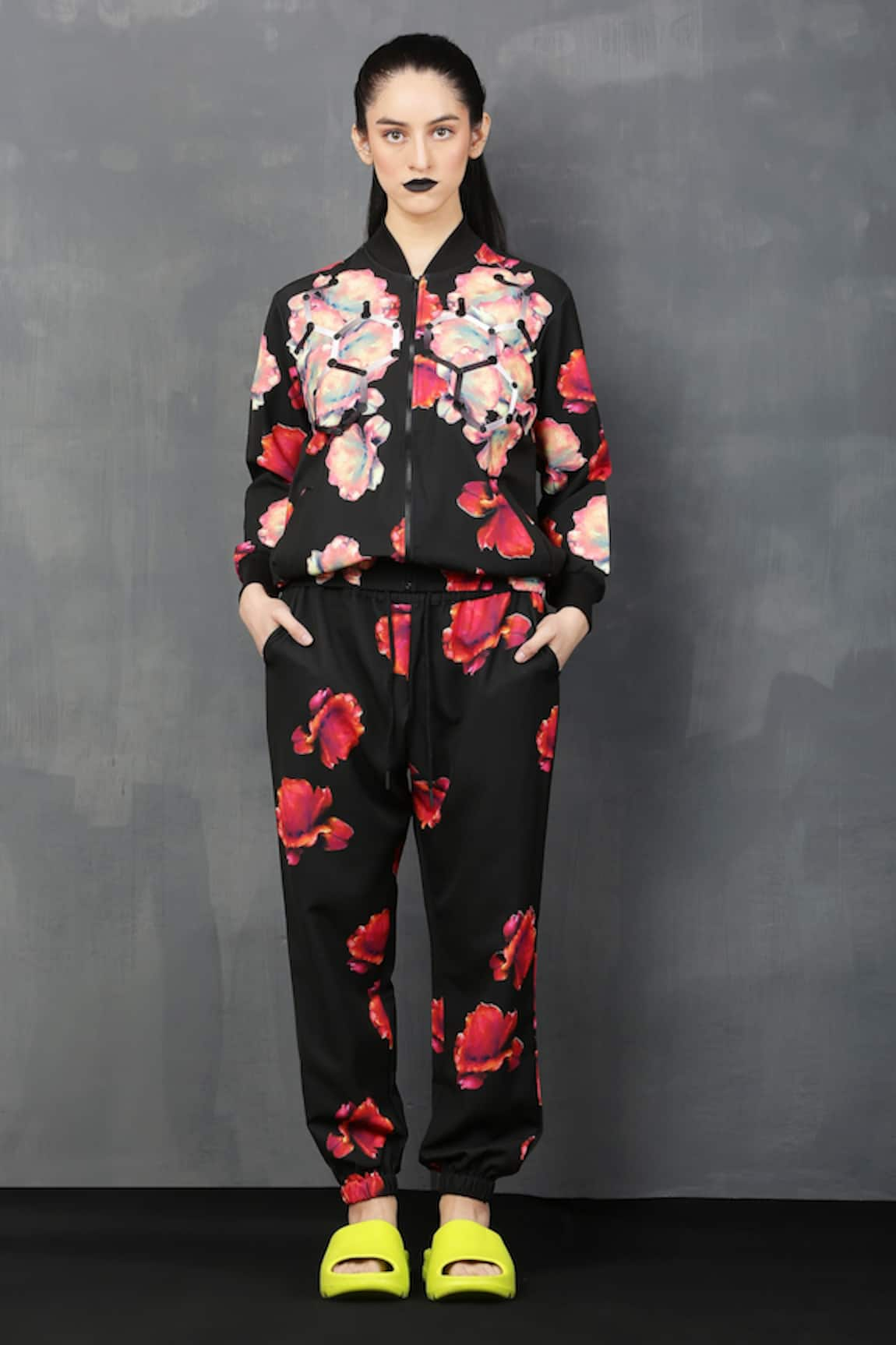 I am Trouble by KC Floral Print Pant Set