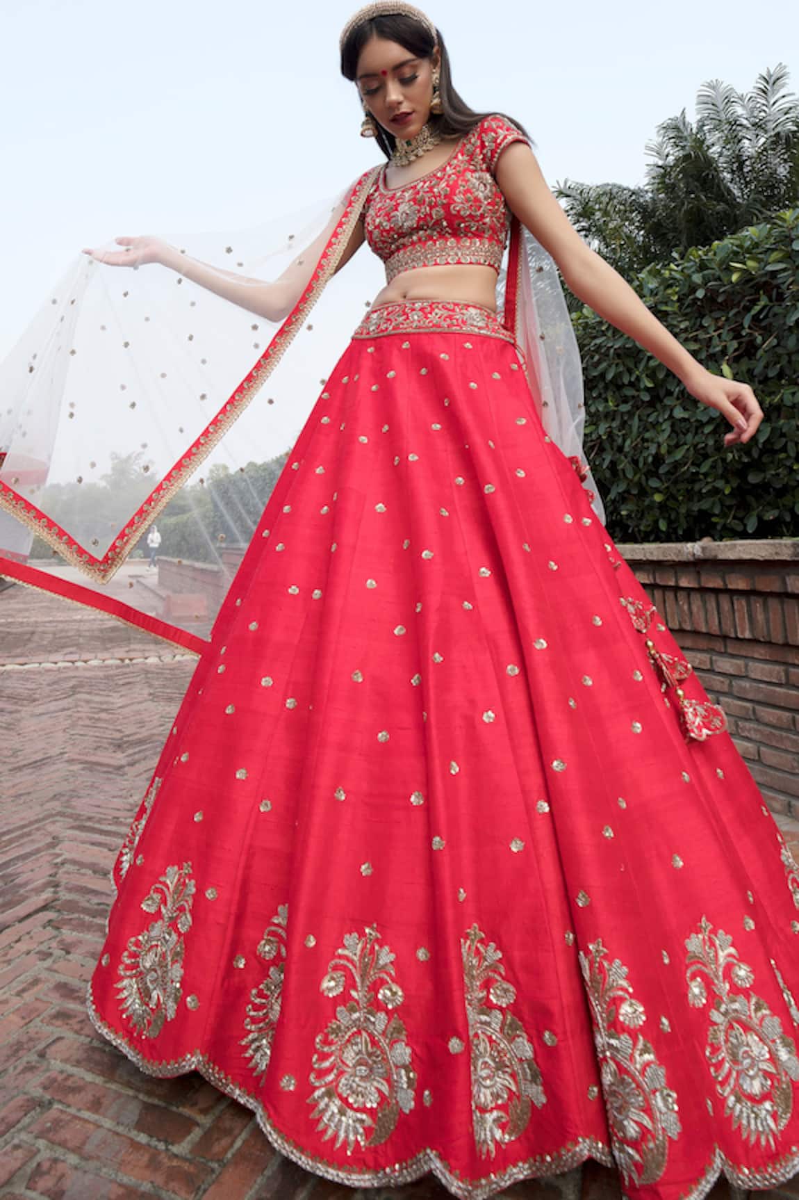 Keerthi Kadire Embroidered Bridal Lehenga Set 