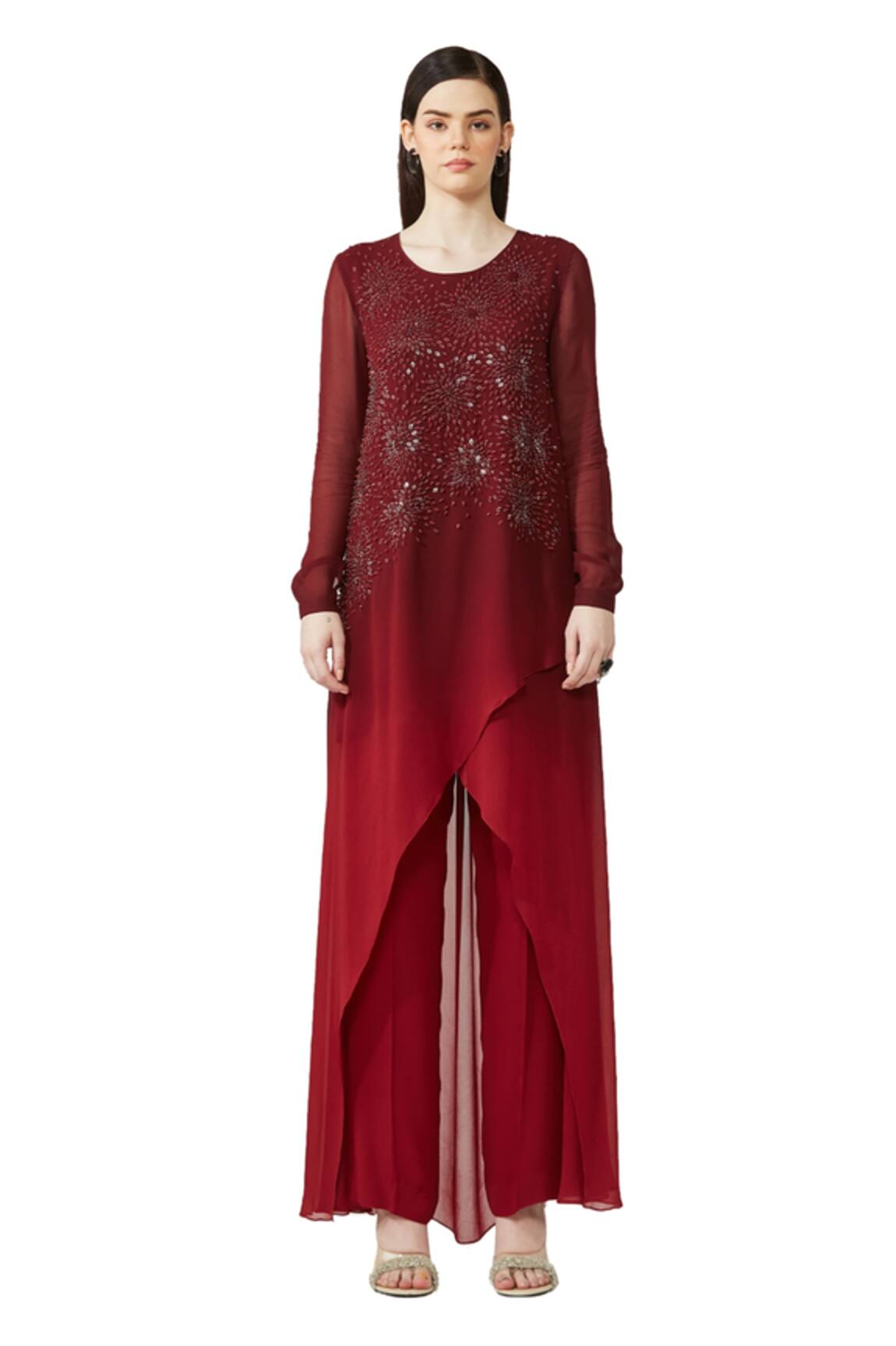 Rohit Gandhi + Rahul Khanna Overlap Asymmetric Ombre Tunic