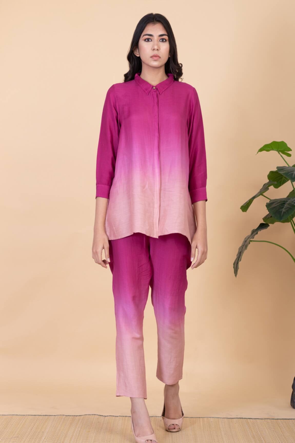 Chambray & CO. Keah Ombre Dyed Shirt & Pant Set