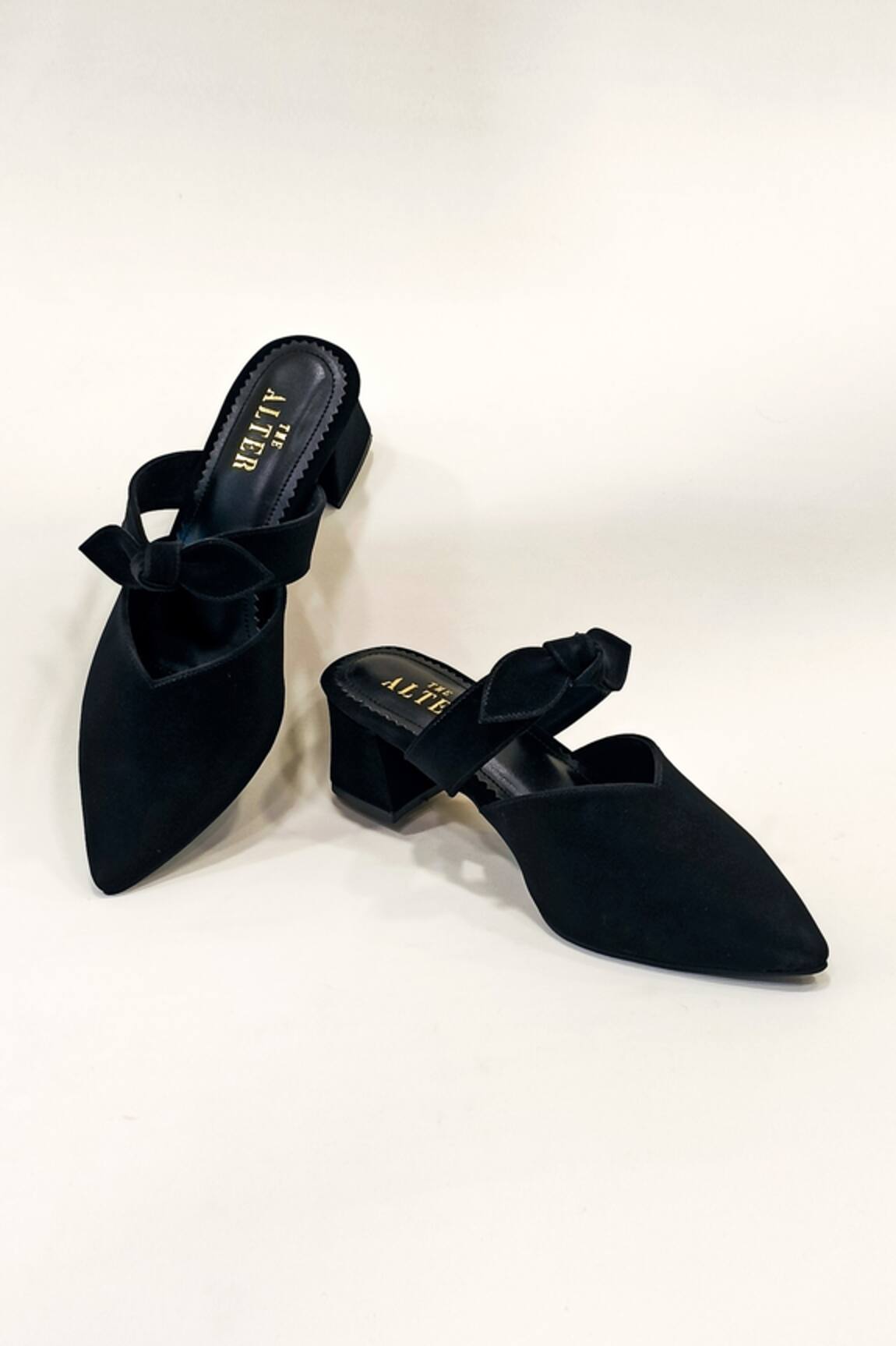 The Alter Solid Beverly Bow Block Heels