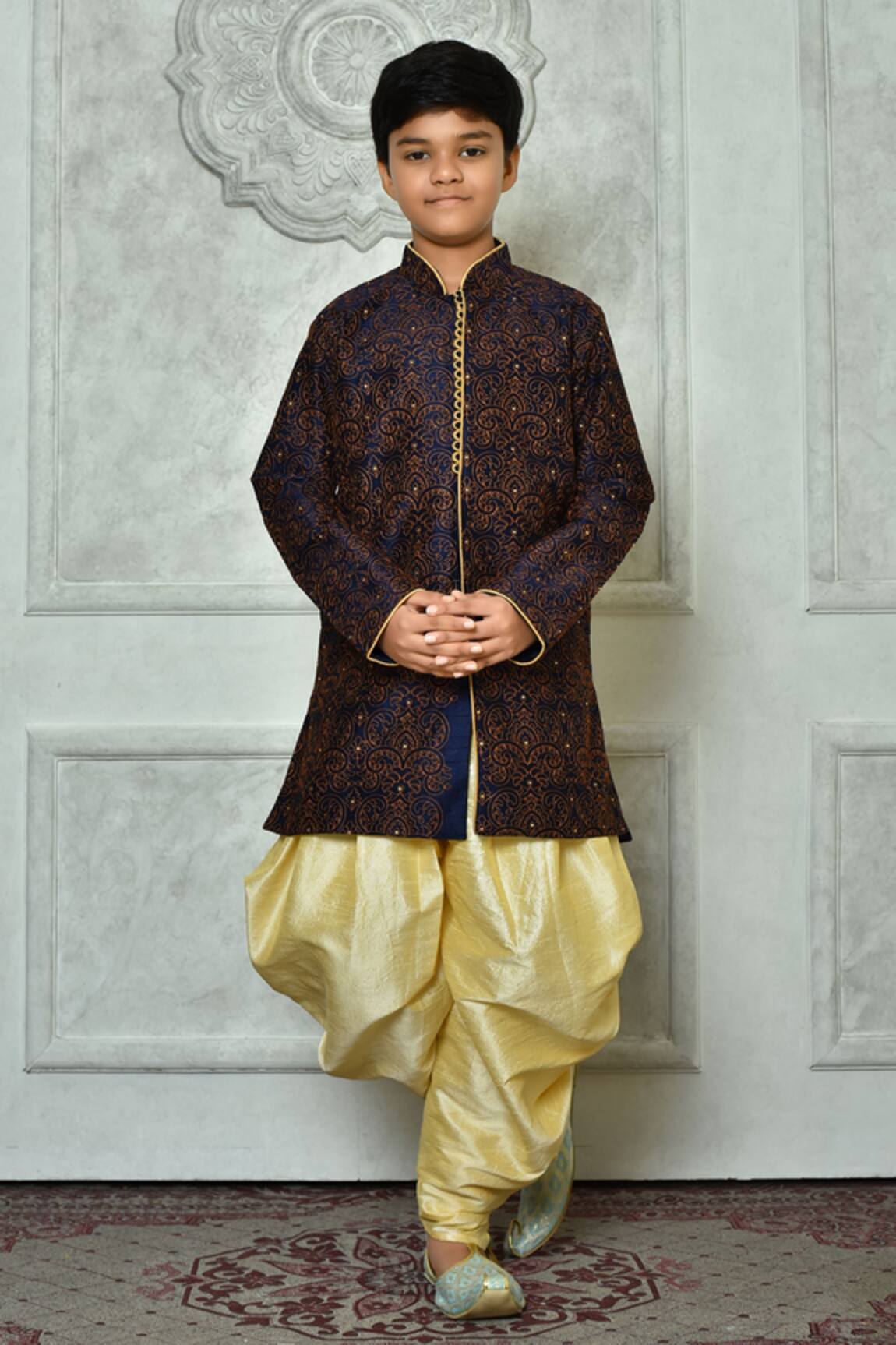 Petite Pomme Floral Embroidered Kurta & Patiala Pant Set 