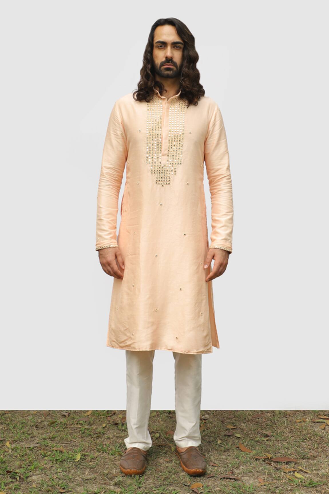 Kaka Calcutta Mirror Embroidered Kurta Set