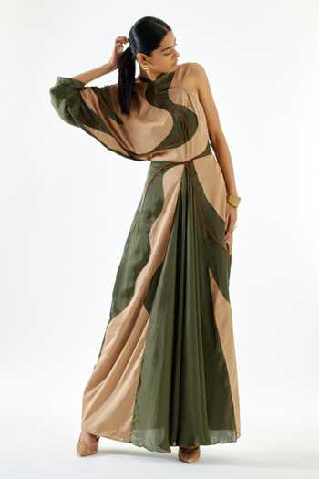 Echostudio Asymmetric Sleeve Maxi Dress 