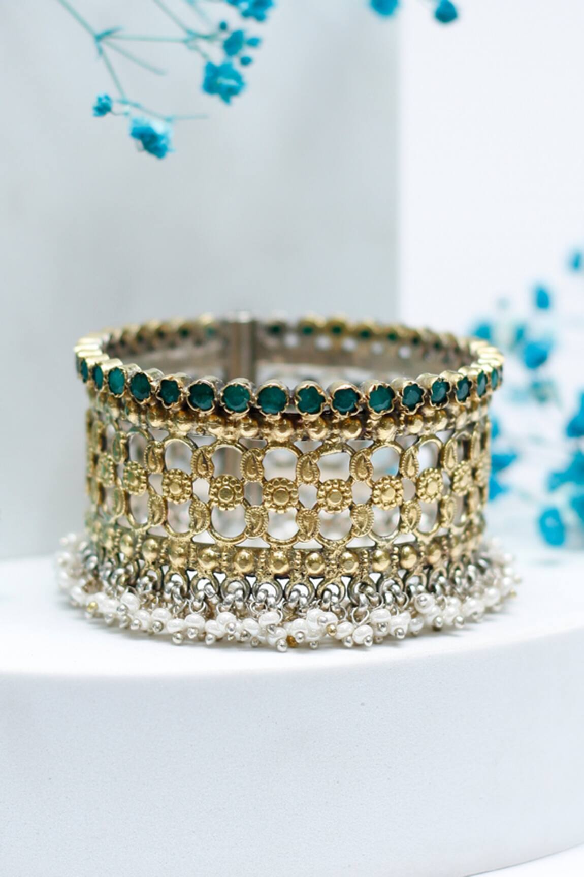 Sangeeta Boochra Hena Paisley Embellished Bracelet