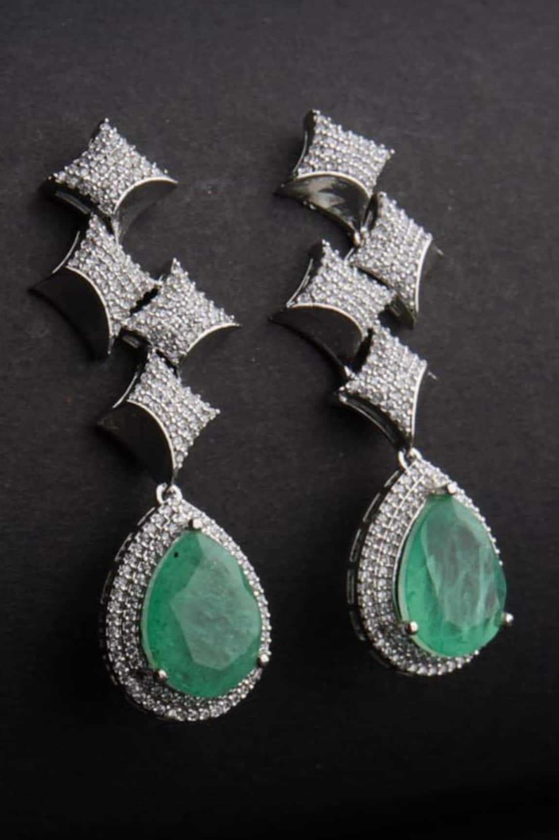 Mozaati Isadora Embellished Stone Drop Earrings