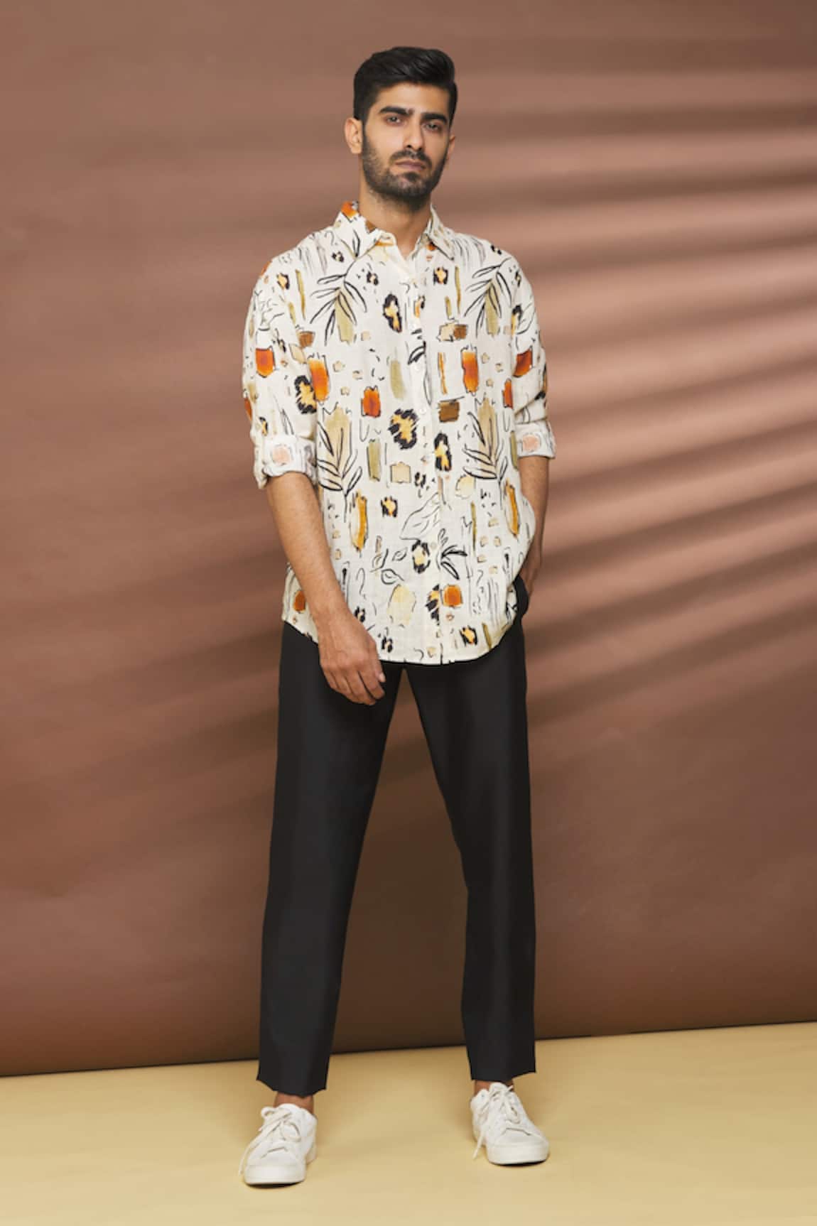 Linen Bloom Linen Savanah Print Shirt
