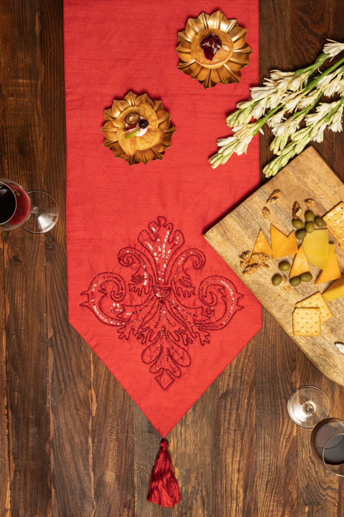 Amoli Concepts Bead Embroidered Table Runner