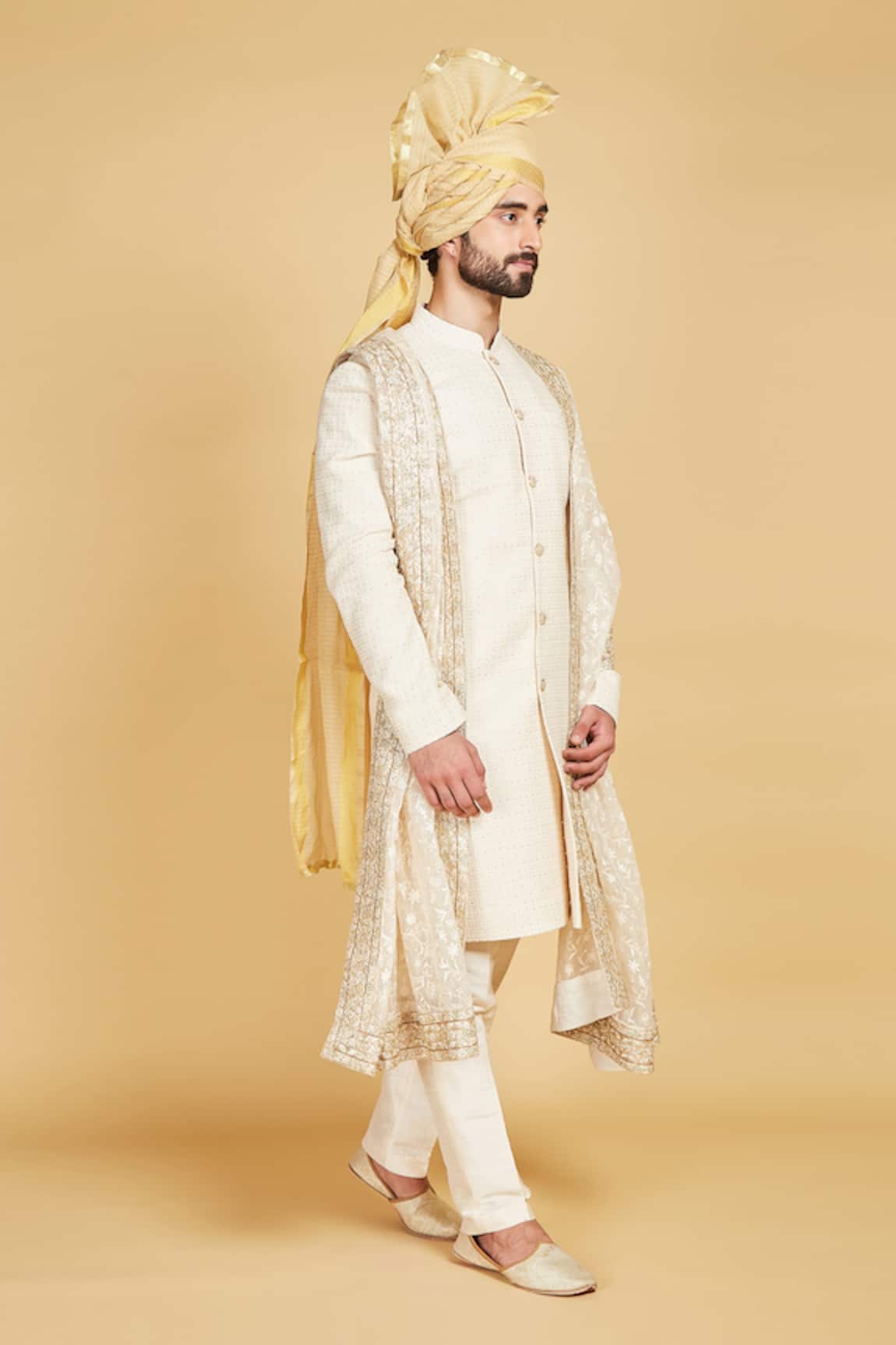 Amrin Khan Thread And Sequin Work Sherwani Set 