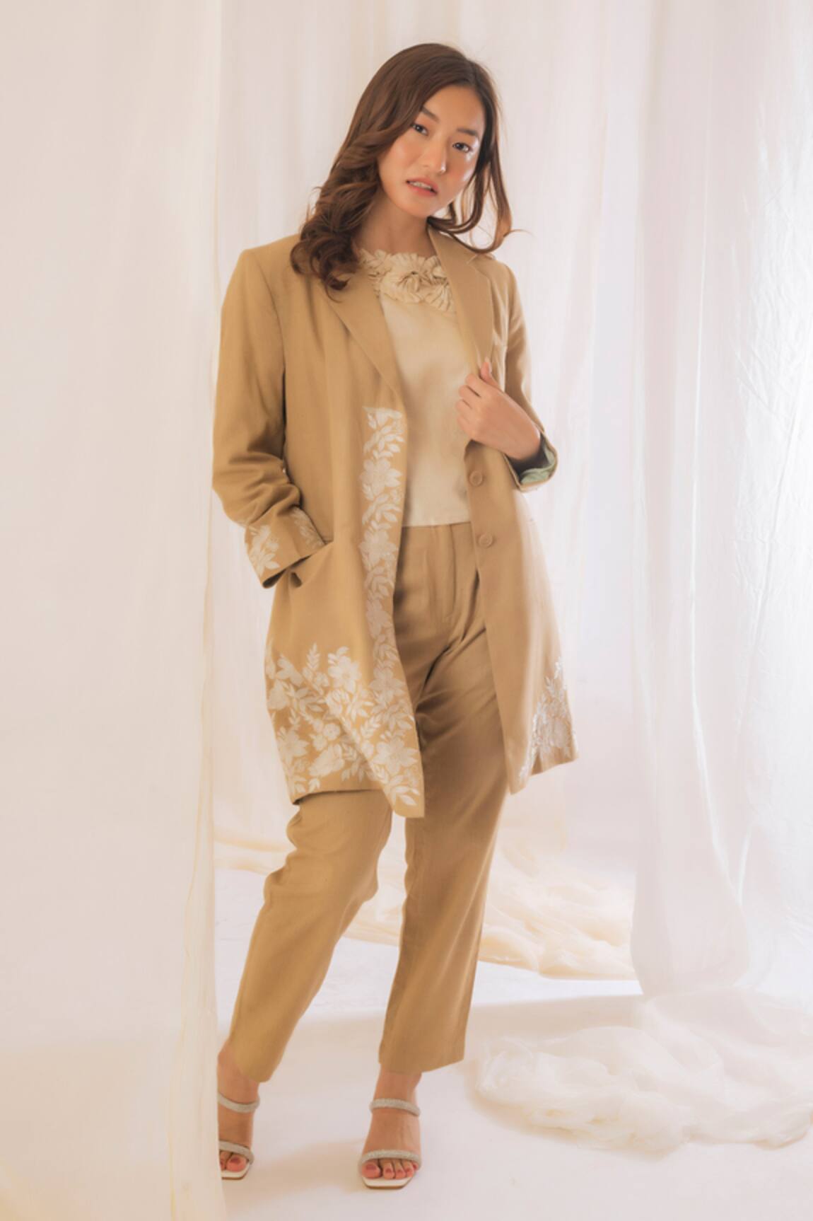 Vaani Beswal Placket Embroidered Coat