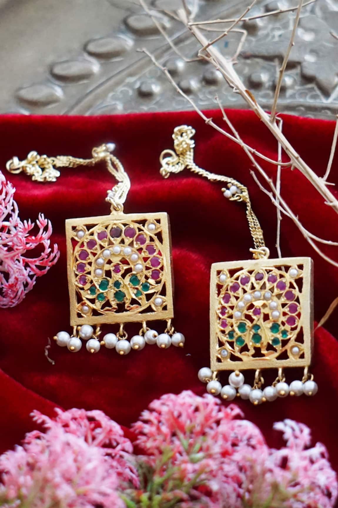 Devanshi Renu Jewels Geometric Shaped Earrings