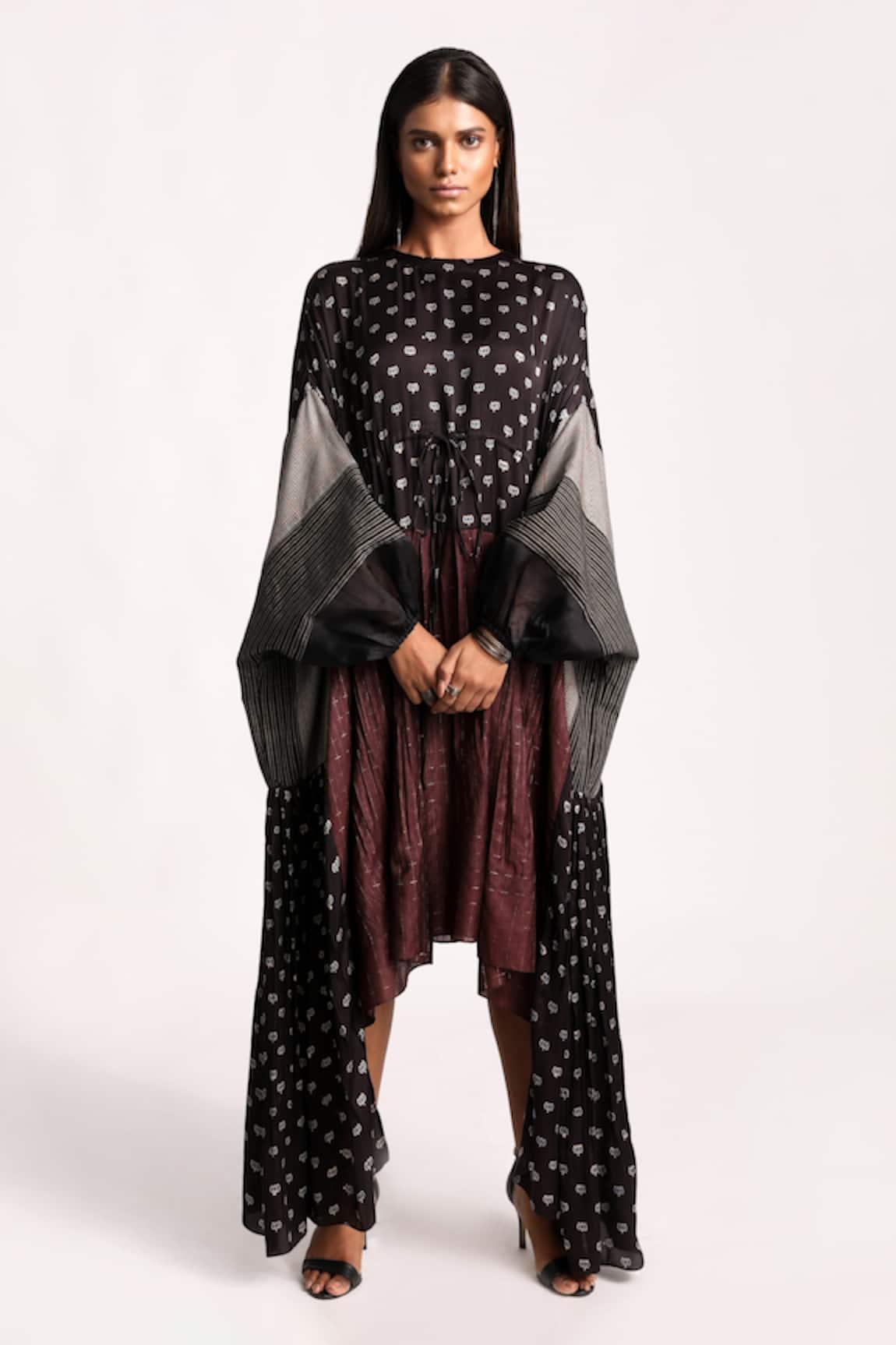 Kritika Murarka Vintage Lotus Drawstring Dress  