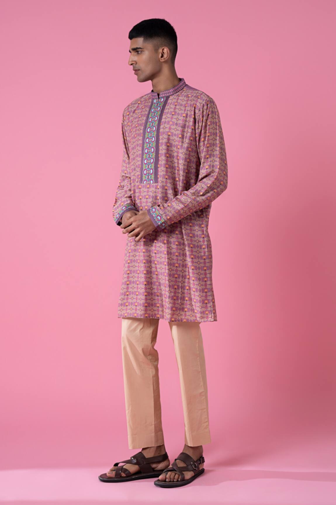Siddhartha Bansal Geometric Print Kurta Set