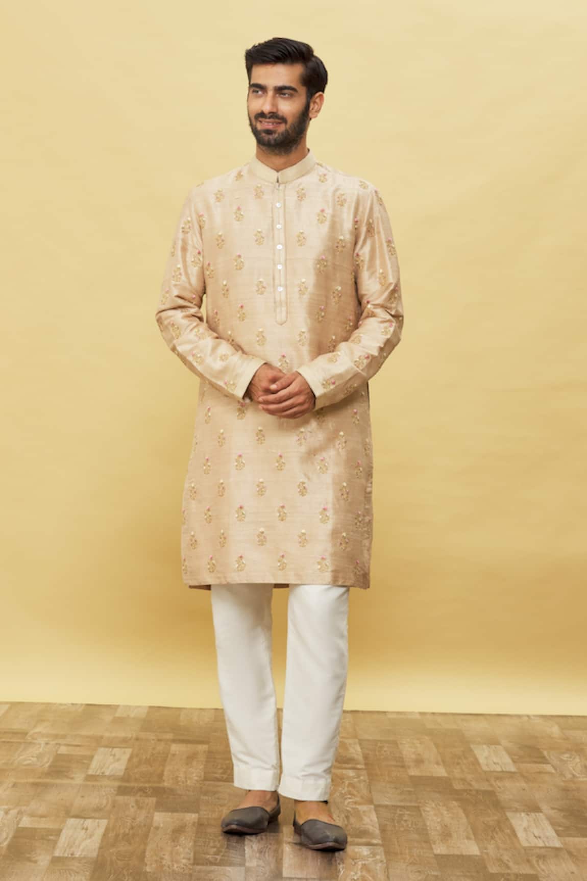 Aqube by Amber Floral Embroidered Kurta