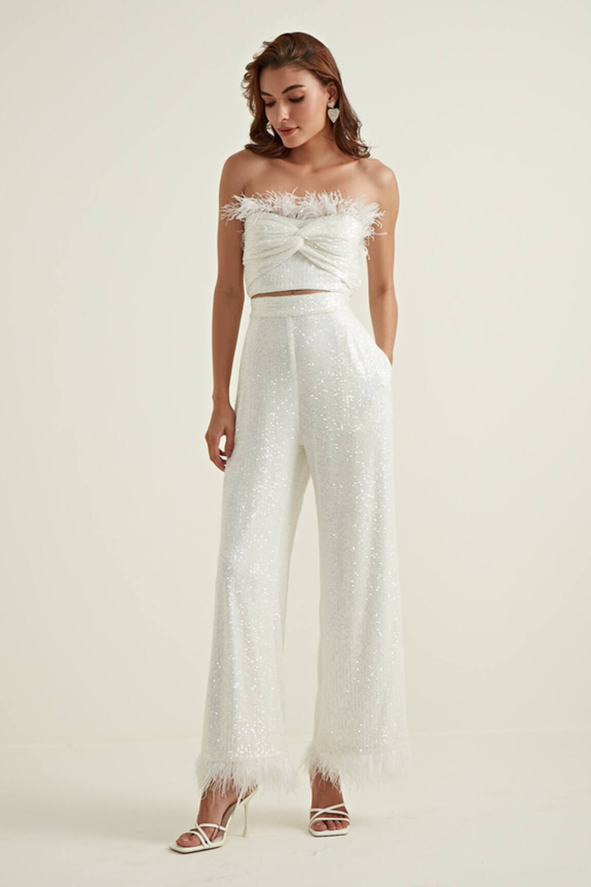 Ranna Gill Sequin Embellished Corset Top