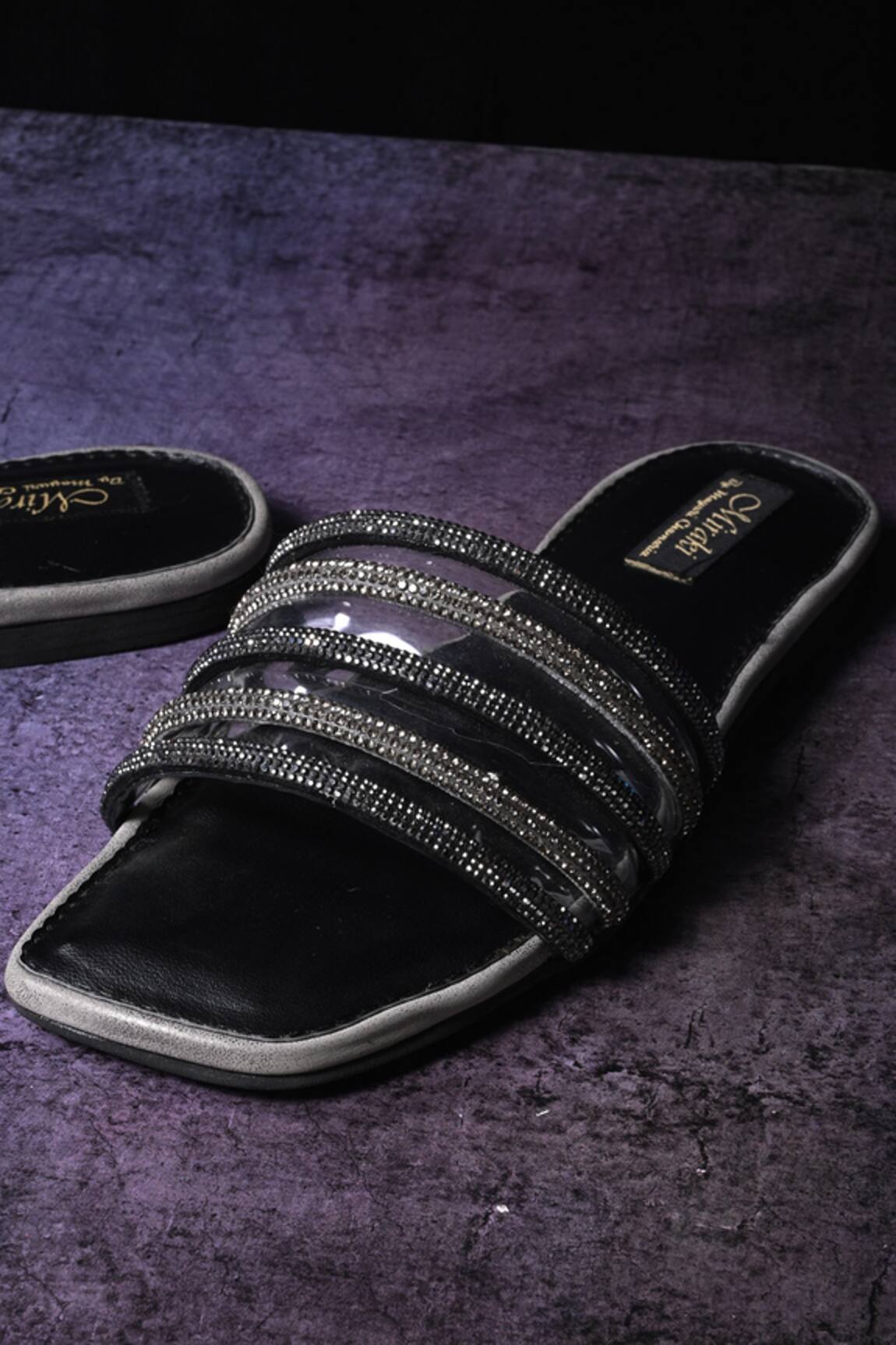 Miraki Strappy Rhinestone Flats