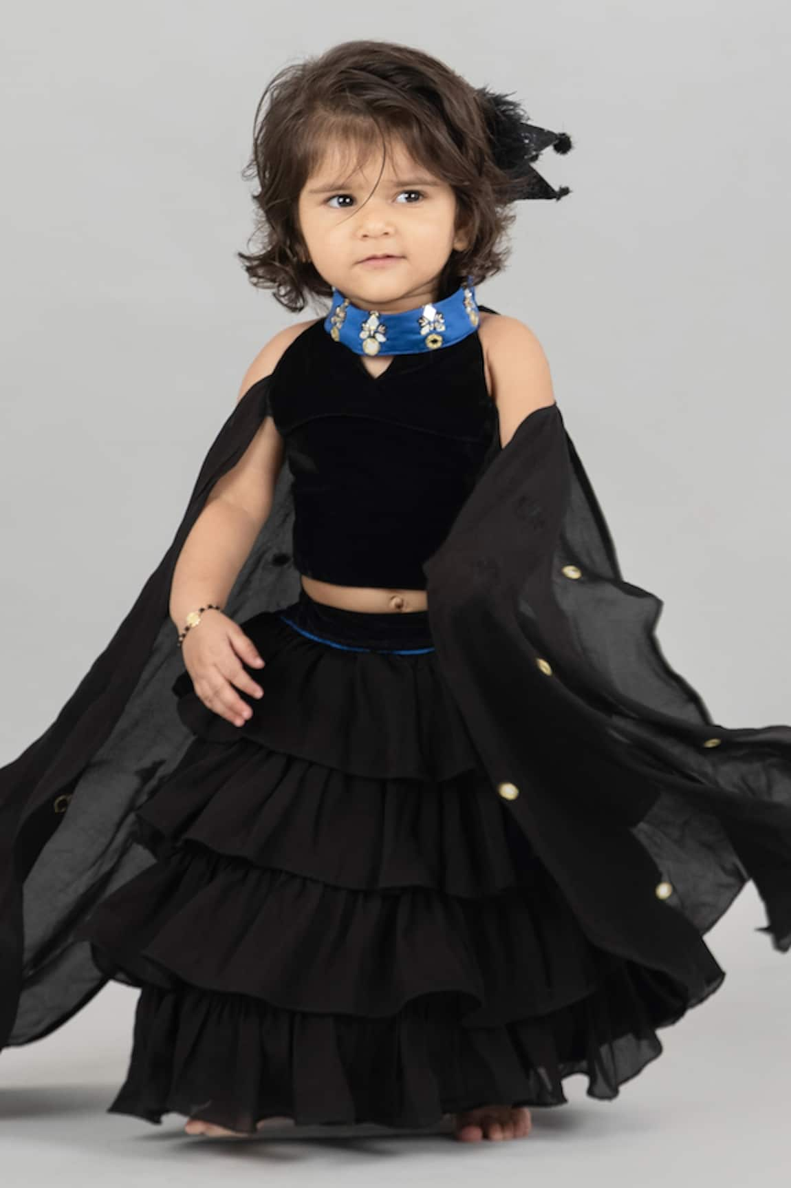 Darleen Kids Couture Kamal Embroidered Lehenga Set